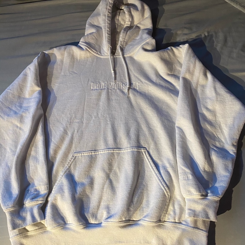 Love Yourself White Hoodie